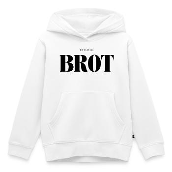 Ich liebe Brot - Kinder Premium Organic Hoodie - Weiß - Vorne - AI Model Kid Female (0cm)