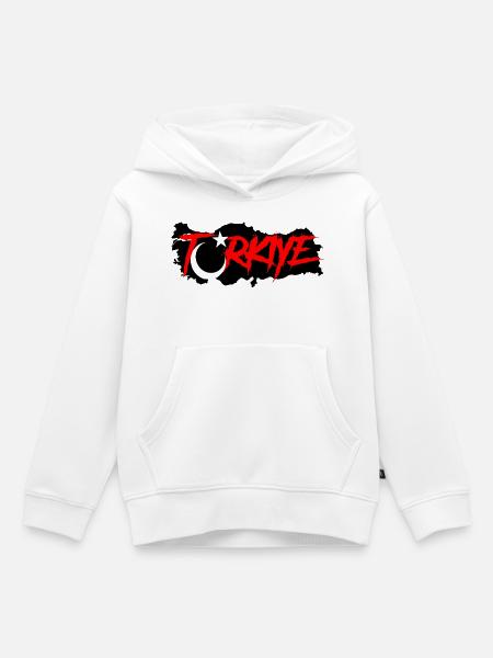 Türkei WM - Kinder Premium Organic Hoodie - Weiß