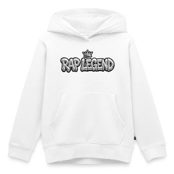 RAP LEGEND - Style 3D Bubble Chrome avec couronne - Sweat Premium à capuche enfant bio - blanc - Devant - AI Model Kid Female (0cm)