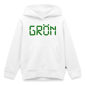 Grün – LCD - Kinder Premium Organic Hoodie - Weiß - Vorne - AI Model Kid Female (0cm)