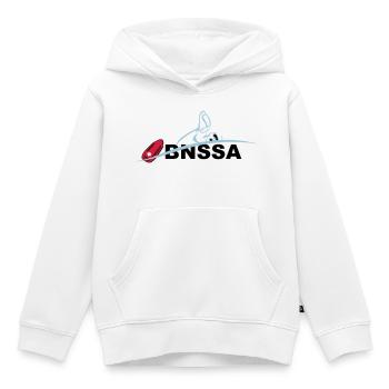 BNSSA sauvetage aquatique - Sweat Premium à capuche enfant bio - blanc - Devant - AI Model Kid Female (0cm)