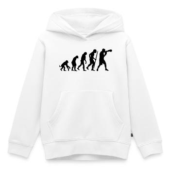Evolution of boxing - Kids Premium Organic Hoodie - white - Front - AI Model Kid Female (0cm)