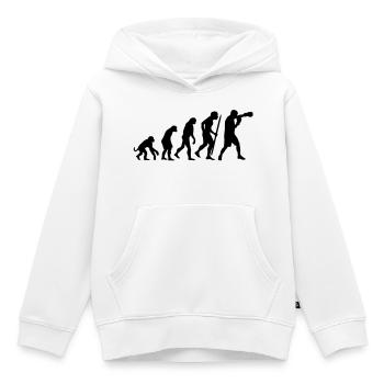 Evolution of boxing - Kids Premium Organic Hoodie - white - Front - AI Model Kid Female (0cm)