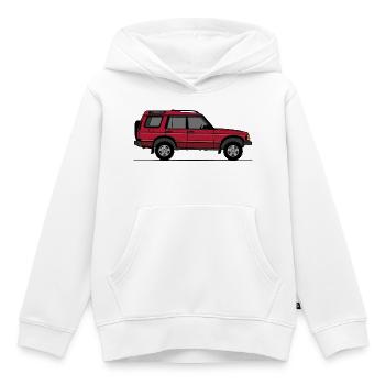 Discovery 2 Red - Kids Premium Organic Hoodie - white - Front - AI Model Kid Female (0cm)