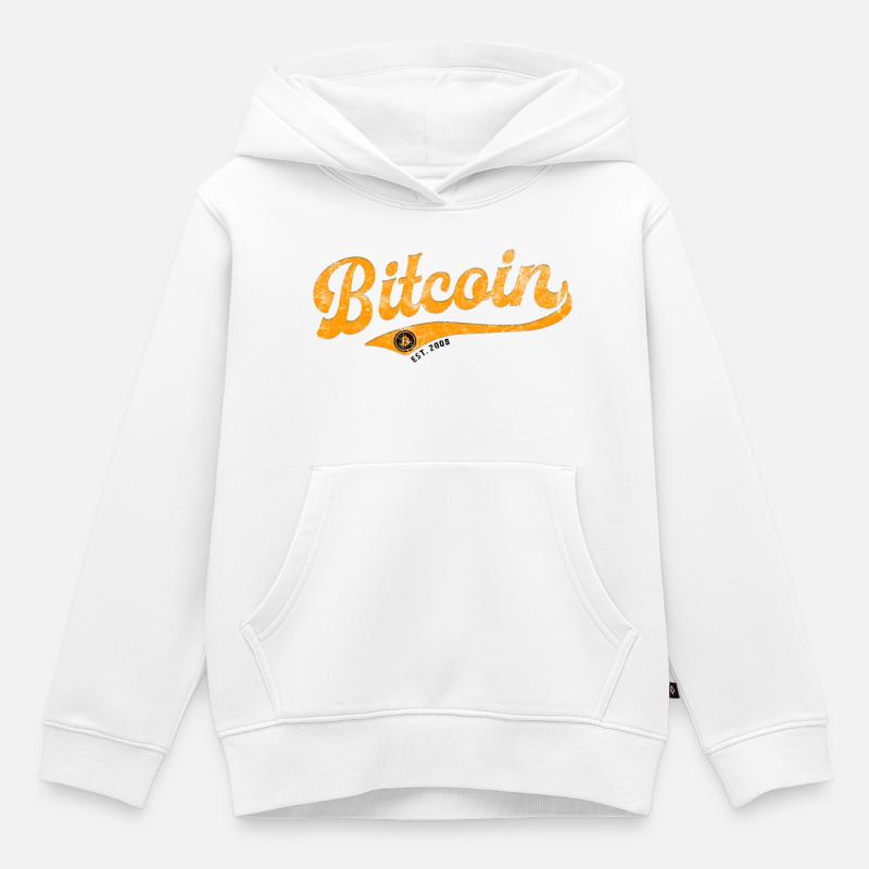 Bitcoin - l’avenir a commencé - Est. 2008 - Sweat Premium à capuche enfant bio - blanc