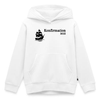 Konfirmation 2025 Schiff segelt heran - Kinder Premium Organic Hoodie - Weiß - Vorne - AI Model Kid Female (0cm)