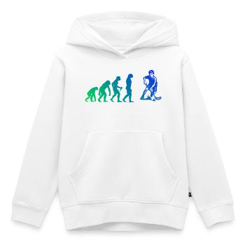 Déclaration pour tout le floorball - Sweat Premium à capuche enfant bio - blanc - Devant - AI Model Kid Female (0cm)