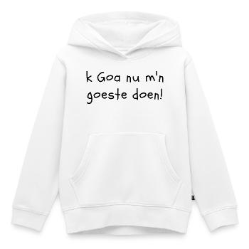 Ich werde jetzt in Goa mein Ding machen! (Westflämischer Dialekt) - Kinder Premium Organic Hoodie - Weiß - Vorne - AI Model Kid Female (0cm)