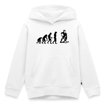 Floorball Stil für jeden Anlass - Kinder Premium Organic Hoodie - Weiß - Vorne - AI Model Kid Female (0cm)