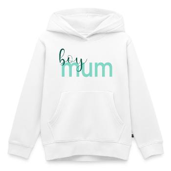 Maman garçon de la fête des mères - Sweat Premium à capuche enfant bio - blanc - Devant - AI Model Kid Female (0cm)