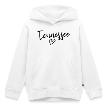 Tennessee Heart Women's Love Tennessee - Kids Premium Organic Hoodie - white - Front - AI Model Kid Female (0cm)