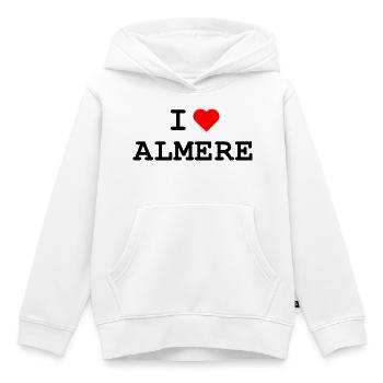 Ich liebe Almere - I love Almere - Kinder Premium Organic Hoodie - Weiß - Vorne - AI Model Kid Female (0cm)