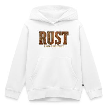 ROST – Anmutig altern | Ein lustiges Wortspiel mit starz - Kinder Premium Organic Hoodie - Weiß - Vorne - AI Model Kid Female (0cm)