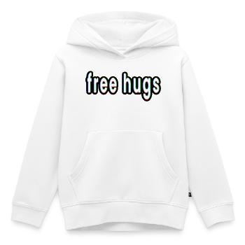 Kostenlose Umarmungen - Kinder Premium Organic Hoodie - Weiß - Vorne - AI Model Kid Female (0cm)