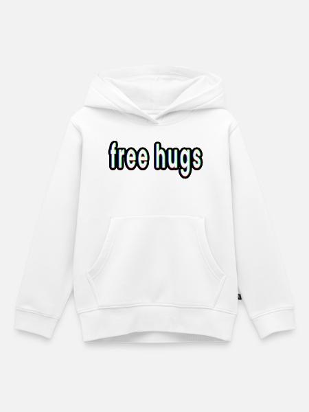 Kostenlose Umarmungen - Kinder Premium Organic Hoodie - Weiß
