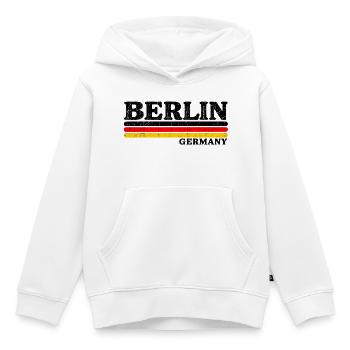 Berlin - Deutschland - Germany - Berliner Bär - Kinder Premium Organic Hoodie - Weiß - Vorne - AI Model Kid Female (0cm)