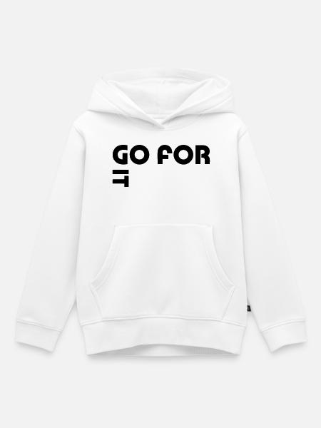 Go for it - Kinder Premium Organic Hoodie - Weiß