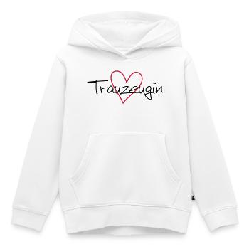 Trauzeugin Herz Junggesellenabschied - Kinder Premium Organic Hoodie - Weiß - Vorne - AI Model Kid Female (0cm)