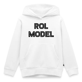 Every wheelchair user is a role model - Kids Premium Organic Hoodie - white - Front - AI Model Kid Female (0cm)