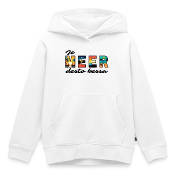 the sea the better - the more the better - Kids Premium Organic Hoodie - white - Front - AI Model Kid Female (0cm)