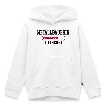 Apprentissage de métallurgiste 3e année d’apprentissage de métallurgiste - Sweat Premium à capuche enfant bio - blanc - Devant - AI Model Kid Female (0cm)