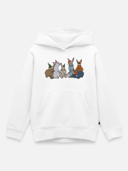 WEIHNACHTSHASEN - Kinder Premium Organic Hoodie - Weiß