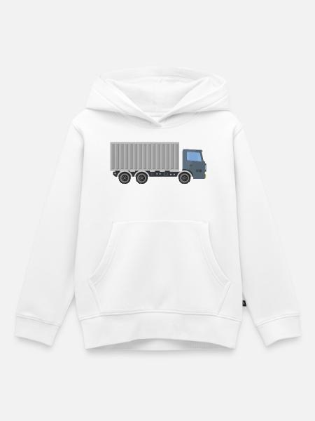 Lieferauto - Kinder Premium Organic Hoodie - Weiß