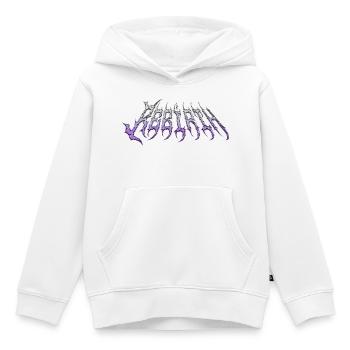 Renaissance - texte chromé en métal froid - Sweat Premium à capuche enfant bio - blanc - Devant - AI Model Kid Female (0cm)