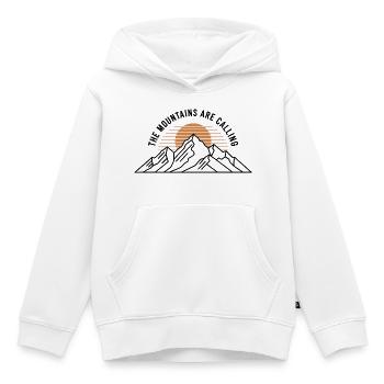 Montagnes - Expression - Sweat Premium à capuche enfant bio - blanc - Devant - AI Model Kid Female (0cm)