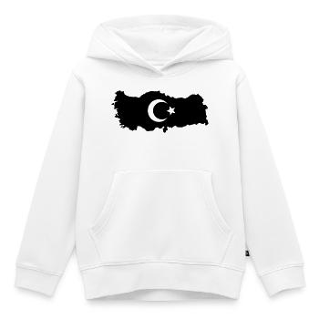 Turkey Outline - Kids Premium Organic Hoodie - white - Front - AI Model Kid Female (0cm)