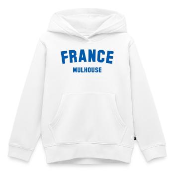 Mulhouse, France, France - Kids Premium Organic Hoodie - white - Front - AI Model Kid Female (0cm)