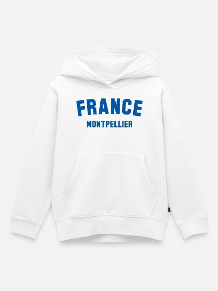 Montpellier France Frankreich - Kinder Premium Organic Hoodie - Weiß