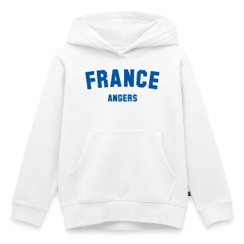 Angers, France, France - Kids Premium Organic Hoodie - white - Front - AI Model Kid Female (0cm)