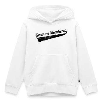 Berger allemand - Sweat Premium à capuche enfant bio - blanc - Devant - AI Model Kid Female (0cm)