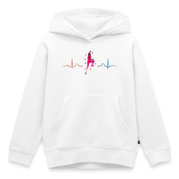 Boulderer Herzschlag Boulder Bouldern - Kinder Premium Organic Hoodie - Weiß - Vorne - AI Model Kid Female (0cm)
