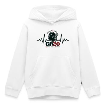 GR20 randonnée Corse trekking - Sweat Premium à capuche enfant bio - blanc - Devant - AI Model Kid Female (0cm)