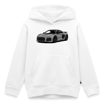 Roadster Supersport gris - Sweat Premium à capuche enfant bio - blanc - Devant - AI Model Kid Female (0cm)