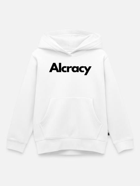 IAcracy_black_version - Kinder Premium Organic Hoodie - Weiß