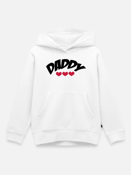 Daddy - Kinder Premium Organic Hoodie - Weiß