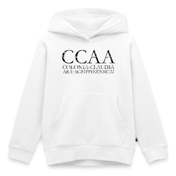 CCAA Colonia Claudia Ara Agrippinensium - Kinder Premium Organic Hoodie - Weiß - Vorne - AI Model Kid Female (0cm)