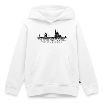 UBI BENE IBI COLONIA Kölner Skyline von Köln - Kinder Premium Organic Hoodie - Weiß - Vorne - AI Model Kid Female (0cm)