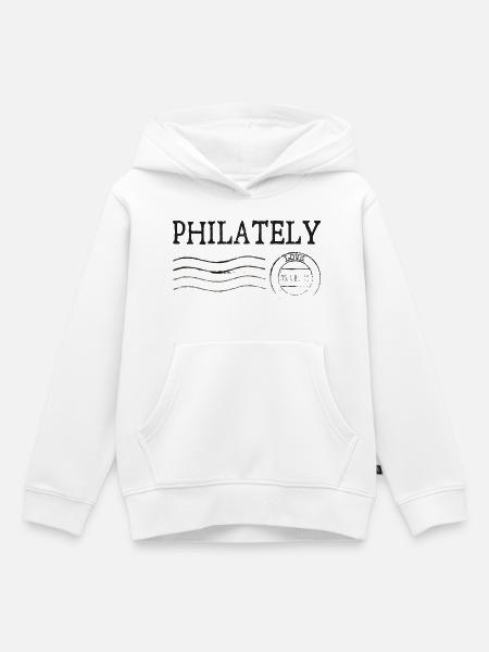 Philatelie - Kinder Premium Organic Hoodie - Weiß