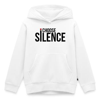 I Choose Silence - Kids Premium Organic Hoodie - white - Front - AI Model Kid Female (0cm)