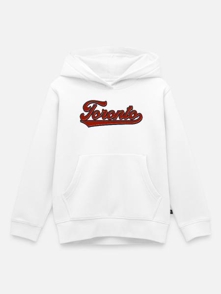 Toronto Retro Script - Kinder Premium Organic Hoodie - Weiß