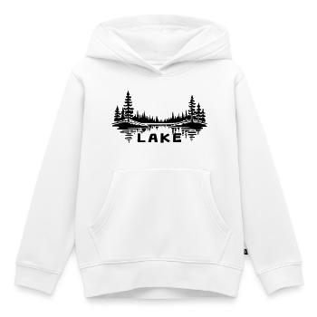 See-Reflexion [Schwarz] - Kinder Premium Organic Hoodie - Weiß - Vorne - AI Model Kid Female (0cm)