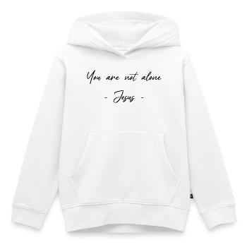 Du bist nicht alleine - Jesus - Glaubenssätze  - Kinder Premium Organic Hoodie - Weiß - Vorne - AI Model Kid Female (0cm)