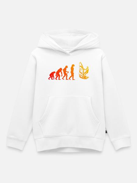 Cleanes Windsurfing Artwork für Windsurf - Kinder Premium Organic Hoodie - Weiß