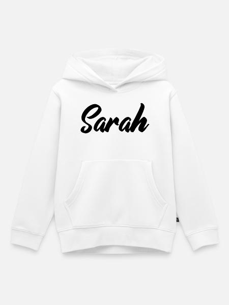 sarah_name - Kinder Premium Organic Hoodie - Weiß