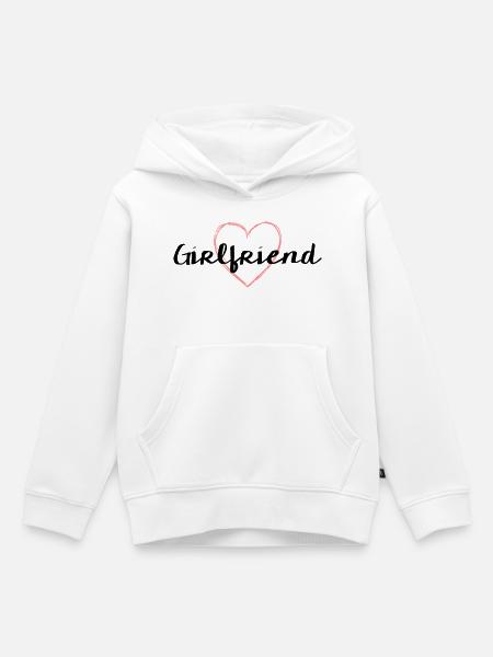 Girlfriend Herz Junggesellenabschied - Kinder Premium Organic Hoodie - Weiß
