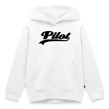 pilot - Kinder Premium Organic Hoodie - Weiß - Vorne - AI Model Kid Female (0cm)